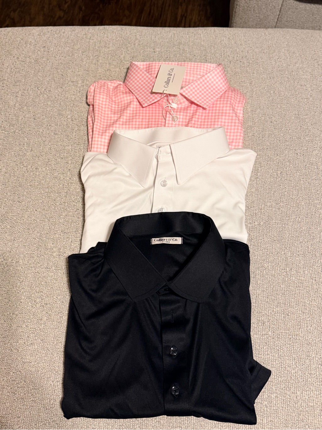 Collars & Co. Men’s Black Polo Shirt - Classic Solid New With And W/O Tags